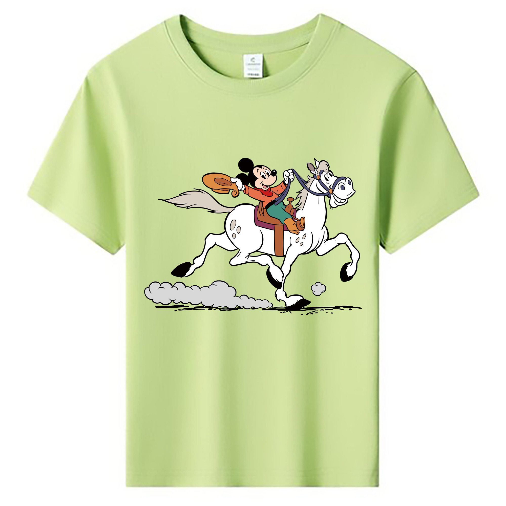 （画像用） ミッキーマウス Mickey Mouse 綿100％キッズTシャツ（フロントプリント）